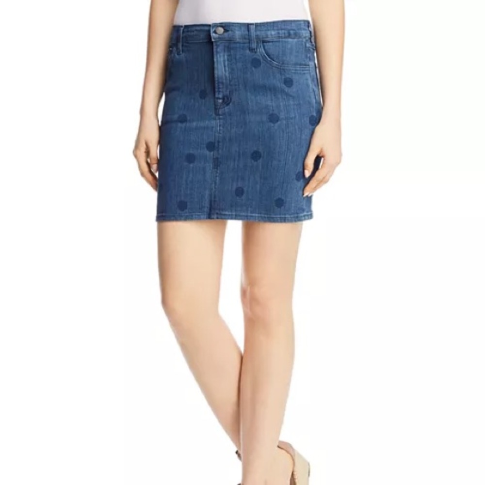 J Brand Layla Denim Mini Skirt in Aerial - Picture 4 of 5